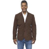 Infinity Leather Men's Slim Goat Suede Italian Blazer Jacket-Alexandria in Brown | Size: Medium