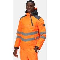 Regatta Men's Hi-Vis Waterproof Insulated Reflective Overhead Bomber Jacket in Orange | Size: Small