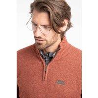 Weird Fish Men's Altwood 1/4 Zip Jumper in Orange | Size: 2XL