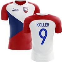 Czech Republic Men's 2025 - 2026 Home Concept Football Shirt - Koller 9 in White | Size: 5XL