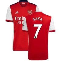 Arsenal FC Men's Mens 2021 - 2022 Home Shirt - Saka 7 in Red | Size: 2XL