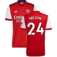 Arsenal FC Men's Mens 2021 - 2022 Home Shirt - Nelson 24 in Red | Size: 2XL