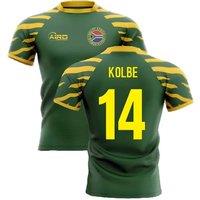 South Africa Men's 2025 - 2026 Springboks Home Concept Rugby Shirt - Kolbe 14 in Green | Size: Large