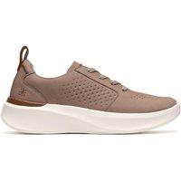 Clarks Men's Solevana Style Grey Trainers, Lace Up in Taupe | Size: 8-Standard Fit