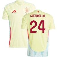 Spain Men's Mens 2024 - 2025 Away Shirt - Cucurella 24 in Yellow | Size: Medium