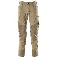 Mascot Men's Advanced Knee Pad Pockets Work Trousers in Light Khaki | Size: 40.5R