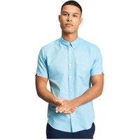Ben Sherman Men's Signature Oxford Short-Sleeved Shirt in Blue | Size: Large