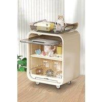 Living and Home 3-Tier Detachable Kitchen Dish Storage Drying Drainer Rack with Drainage Board in White