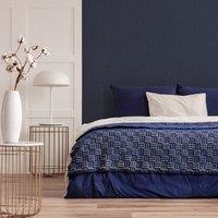 Boutique Marquise Plain Emerald Wallpaper in Blue | Size: 10000mm x 520mm