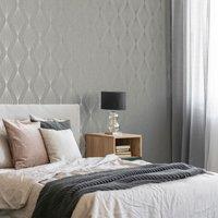 Boutique Marquise Geo Smokey Quartz Wallpaper in Grey | Size: 10000mm x 520mm