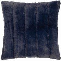 Paoletti Empress Alaskan Faux Fur Cushion in Navy | Size: 45 cm x 45 cm