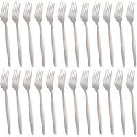 Argon Tableware Economy Silver Dinner Forks - 24x Durable Rust Resistant Flatware