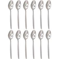 Argon Tableware Economy Silver Teaspoons - 12x Durable Rust Resistant Flatware