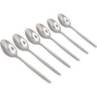 Argon Tableware Economy Silver Teaspoons - 6x Durable Rust Resistant Flatware