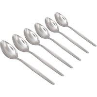 Argon Tableware Economy Silver Dessert Spoons - 6x Durable Rust Resistant Flatware