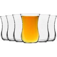 LAV Klasik Turkish Tea Glasses - 115ml - Clear - Pack of 12