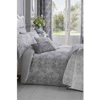 Homescapes French Toile Patterned Duvet Cover Set in Grey | Size: Single
