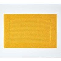Homescapes Imperial Plain Cotton Bath Mat in Yellow