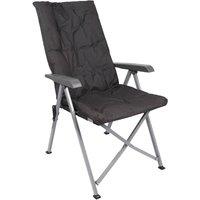 Harbour Housewares High Back Padded Reclining Camping Chair in Black