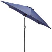 Harbour Housewares Tilting Garden Parasol - 2.7M in Navy