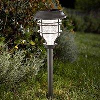 Marco Paul Large Solar Crackle Ball Stake Light in Silver