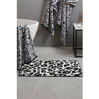 Fusion 'Animal Print' Non-Slip Reverse Bath Mat in Black