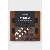 Suck UK Endgame Wooden Mini Chess Set - Compact Strategy Game