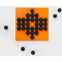 Suck UK BOXO Solitaire Puzzle - Marble Board Game Set in Orange