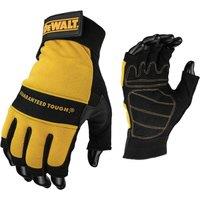 Dewalt Fingerless Synthetic Padded Leather Palm Gloves - Large