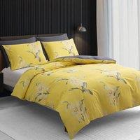 Pamposh Brushed Microfibre Duvet Cover Sets in Yellow | Size: King