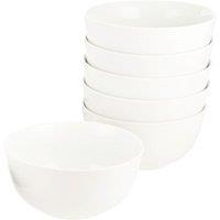 Glim & Glam Cereal Bowls 4 Piece Tapas Bowl Set Porcelain 5.5 in White