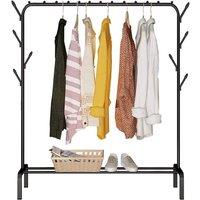 Nordara Super Heavy Duty Clothes Rail Garment Display Storage Stand in Black