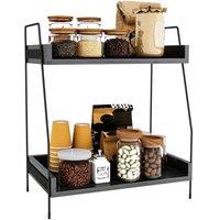 Nordara black Kitchen Counter Coffee Condiment Storage Organiser Shelf