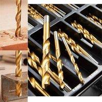 Nordara 99Pcs HSS-Co Cobalt Drill Bit Set for Stainless Steel & Metal in Gold