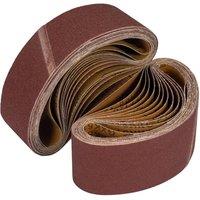 Nordara 26PCS 75x533MM Sanding Belts for Wood Belt Sanders in Burgundy