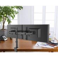 SPETLEK Dual Monitor Arm Mount Desk Stand for 13-27 inch Screens LED in Black