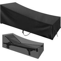 Nordara Waterproof Sunbed/Sun Lounger Outdoor Garden Furniture Cover in Black