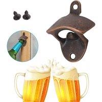 Nordara 10x Vintage Bronze Wall Bottle Opener with Cap Catcher