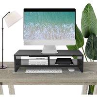 Nordara Black Desktop Monitor/Laptop Stand Riser Shelf - UK