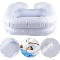 Nordara Inflatable Portable Hair Washing Basin for Bed/Travel - UK in White