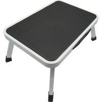 Nordara White Single Folding Step Stool Non Slip Caravan