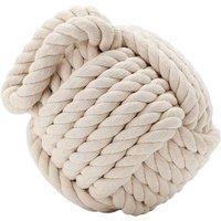 SPETLEK Rope Knot Door Stopper Wedge Cream Nautical Decorative Yarn