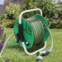 SPETLEK 45m Portable Hose Reel Lightweight Standing Pipe Reel Anti in Green