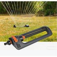 SPETLEK Oscillating Lawn Sprinkler with 19 Jets for Garden Watering in Black