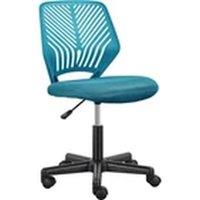 EONLION Ergonomic Armless Kids Desk Chair Swivel Rolling Study Chair in Blue