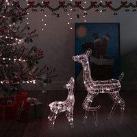 Berkfield Home Acrylic Reindeer Family Christmas Decoration 160 LED Warm White