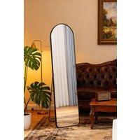 ExtraStar Full Length Mirror, Freestanding & Wall-Mounted Metal Frame Mirror in Black