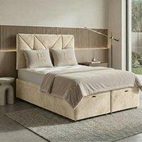 DS Living Eclipse Cream Ottoman Bed | Size: Double