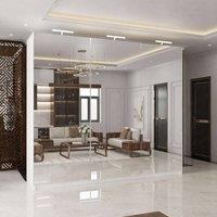 MN Furniture Full Mirror 250cm Sliding Doors Wardrobe with LED Lighting in White