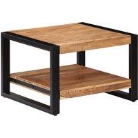Berkfield Home Coffee Table 60x60x40 cm Solid Acacia Wood in Brown | Size: 60 x 60 x 40 cm